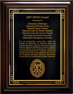 Photograph of the 2007 Spaig Award Plaque